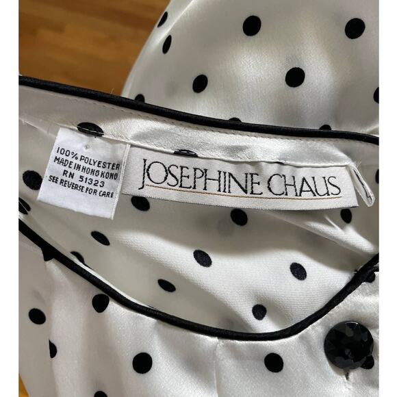 Vintage Josephine Chaus Polka Dot Blouse - Picture 6 of 7
